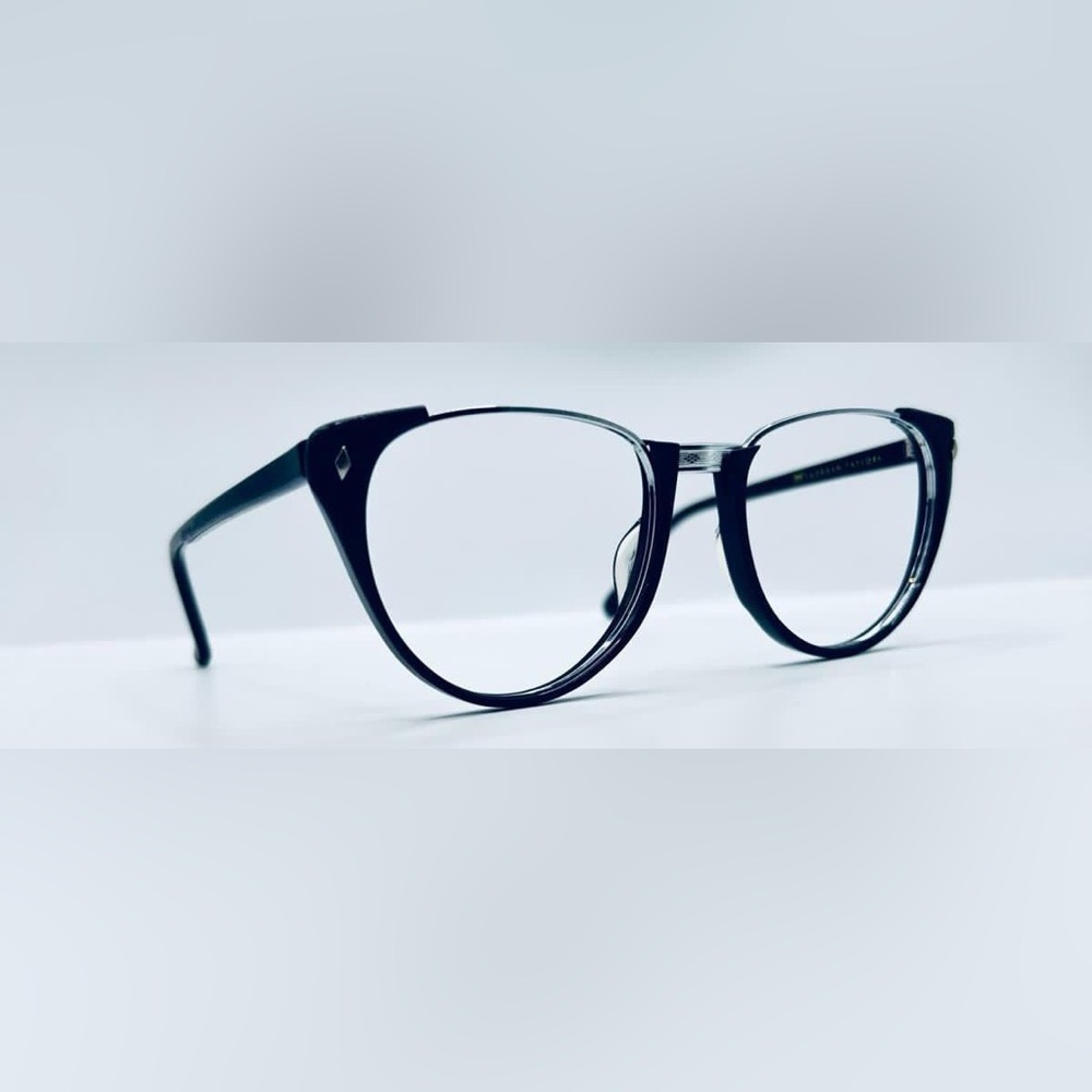 Morgan Taylor 37153 Black Silver Oval Sunglasses Frames Only